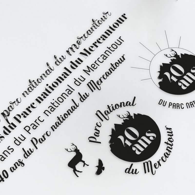 Recherches typographiques pour le Parc national du Mercantour